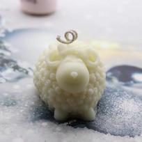 Funny Sheep Silicone Material Handmade Candle Mold DIY 3D Cute Sheep Mould  Candle Making Supplies Mold Home Decoration gray