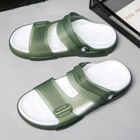 Men's New Style Outdoor Sandals Beach Flip-flops Breathable Slippers Comfortable Male Casual Shoes 2024 40 žalia