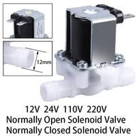 DC 12V 220V Plastikinis Elektrinis Solenoidinis Vožtuvas Normaliai Uždarytas Slėgio Solenoidinis Vožtuvas Įleidimo Vožtuvas Įleidimo Srauto Jungiklis 220V