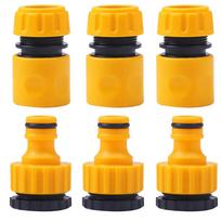 6Pcs ABS Garden Quick Hose Connector 1/2” End Double Male Hose Coupling Joint Adapter for Hose Pipe Tube Water Gun Spray Nozzle