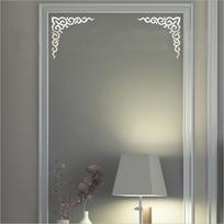 3D veidrodinis lipdukas modernaus stiliaus viso kūno veidrodis dekoratyvinis akrilinis nuotraukų rėmelio krašto lipdukas sidabras