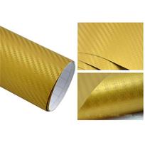 152 cm x 10/20 cm 3D anglies pluošto vinilo automobilio apvyniojimo lakšto ritininės plėvelės automobilio lipdukai motociklų lipdukai Automobilių stiliaus interjero priedai 152x10cm auksas
