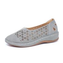 Spring and Summer 2024 Europe and The United States Fashion Loafers Women Pure Color Set Single Foot Shoes 35 pilka spalva