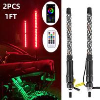 2 vnt 1FT LED švyturiai, nuotolinio valdymo vėliavos stiebo antenos plaktukai, skirti UTV, keturračiams, visureigiams, sunkvežimiams, smėliui, buginiam kopai, RZR