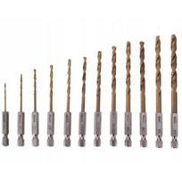 Grąžtų rinkinys HSS 1/4" (13vnt) (titano) 1.5-6.5mm