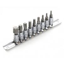 Galvučių su antgaliu rinkinys 1/4" (torx)(9vnt)