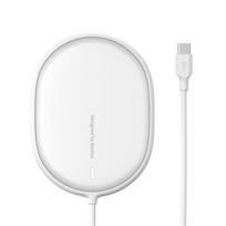 Baseus Belaidis įkroviklis LIGHT Magnetic Iphone 12 su Type C kabeliu (WXQJ-02) baltos spalvos