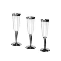 Taurės šampanui plastikinės daugkartinės 180 ml 3 vnt. Algon BA01054274995