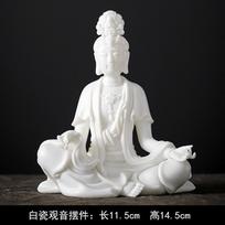 Qiao Lin baltas porcelianas Guanyin statulėlė, keramikinės Kuan Yin statulos, budizmo puošybinė statulėlė, namų dekoravimo aksesuarai