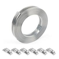 Stainless Steel Pipe Hose Clamps Rustproof Corrosion Resistant Adjustable B