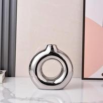 Gold-plated Ceramic Vase Nordic Hydroponic Flower Arrangement Accessories Home Living Room Dining Table Ceramic Vase Ornaments