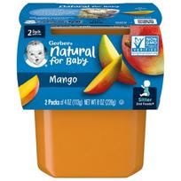 Gerber, Naturalus kūdikiams, 2-as maistas, Mangas, 2 pakuotės, 4 uncijos (113 g) kiekviena