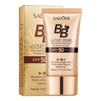 SADOER Auksinio sraigės apsauginis nuo saulės BB kremas makiažo pagrindas, maskuoklis, drėgmę izoliuojantis makiažas Ivory white-40g