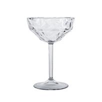Merlon Prisma Coupe nedūžtančios plastiko kokteilinės taurės, skaidrios 280ml, 6 vnt.