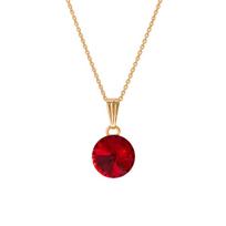 Kaklo papuošalas moterims DiamondSky "Clarice II (Light Siam)" su Swarovski kristalais