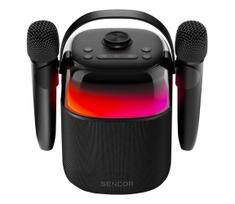 Sencor - LED RGB Garsiakalbis su belaidžiu mikrofonu 35W 8000 mAh IPX5 juoda