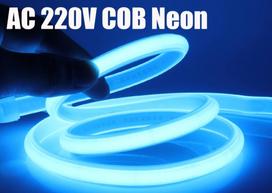 COB LED JUOSTĄ 220V ICE BLUE-LEDINĖ MĖLYNĄ spalva 12w IP68
