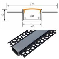 Vidinis priglaistomas 3 metrų aliuminio led profilis juodos spalvos. Pilna komplektacija.