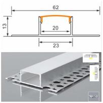 Priglaistomas 3 metrų aliuminio led profilis sidabro spalvos. Pilna komplektacija.