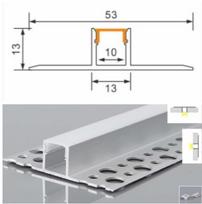 Priglaistomas 3 metrų aliuminio led profilis sidabro spalvos. Pilna komplektacija.