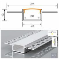Priglaistomas 3 metrų aliuminio led profilis sidabro spalvos. Pilna komplektacija.