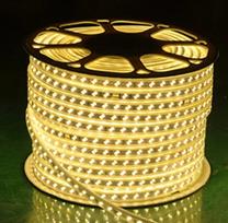 LED juosta 220v šilta gelsva spalva 3000K ip68