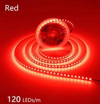 Led juosta 2835led 12v raudona 10w 120ledu ip20
