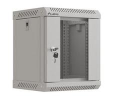 LANBERG cabinet 10 inch wall-mount 6U 300x300 glass door flat pack grey