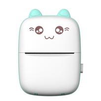 Mini bluetooth terminis spausdintuvas paveikslėliams, užrašams baltos ir mėlynos spalvos