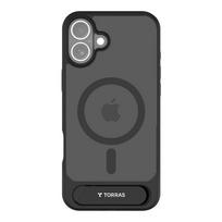 Torras Pstand Series iPhone 16 dėklas telefonui juodos spalvos