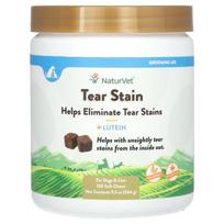 NaturVet, Ašarų dėmių valiklis, su liuteinu, šunims ir katėms, 120 minkštų kramtukų, 9,3 uncijos (264 g)
