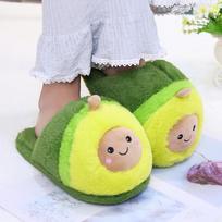Animaciniai Avokado Pliušiniai Šlepetės - Jaukūs Namų Batai Rudeniui ir Žiemai One size 35-38 kaip parodyta spalva