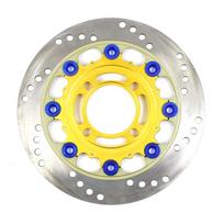 220 mm diskinis plūduriuojantis motociklo aliuminio 4 skylių stabdžių disko vidinis skersmuo 58 mm greito aušinimo stabdžių rotorius priekyje ir gale mėlyna