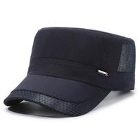 Vasarinė nauja vyriška greitai džiūstanti plokščia kepurė, lauko tinklinė kepurė nuo saulės, žvejybinis skydelis, plona kvėpuojanti kepurė vyrams Adjustable tamsiai mėlyna