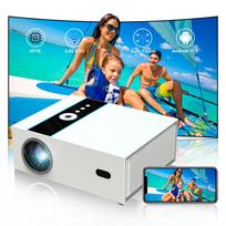 X6 Android 11 Mini nešiojamas 1080p projektorius, išmanusis namų kino 4K Wifi LED projektorius mobiliajam telefonui balta