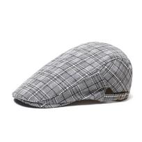 Skrybėlė Vyriška pavasario vasara Madinga kepurė Forward Kepurė Plaid Beisbolo kepuraitė Atspalvis Beretė Skrybėlė nuo saulės Adjustable pilka spalva