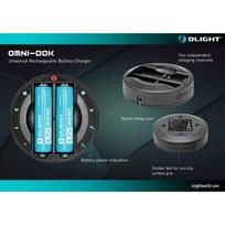 Olight įkroviklis OMNI-DOK 18650/RCR123 baterijoms