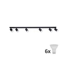 LED akcentinis šviestuvas ANGIE 6xGU10/6W/230V juoda