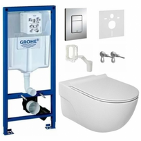 Kompl.: rėmas Grohe 5in1, klozetas su SC dangčiu Roca Meridian