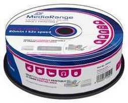 „MediaRange MR201“ CD-R diskas (spausdinamas, 52 kartų didelės spartos, 700MB / 80 min., 25 dalių suktukas)