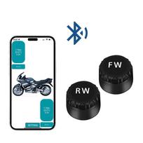 Motociklo TPMS Bluetooth5.0 belaidė padangų slėgio stebėjimo sistema IP67 Atspari vandeniui su 2 išoriniais jutikliais, palaikydama Android / IOS S1
