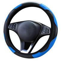 Anglies pluošto automobilio vairo užvalkalas elastingas automobilio vairo užvalkalas automobilio vairo rankovė automobilio salono priedai mėlyna