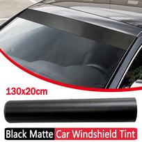130x20 cm automobilio priekinio stiklo saulės skydelio juostelė plėvelės atspalvis matinis juodas priekinis galinis stiklas, apsauga nuo UV saulės spindulių lipdukas automobilio priekinio stiklo juostelė 130x20cm