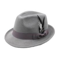 Vyriška fedora skrybėlė su plunksna ir kaspinu, vintažinė, trumpo krašto, veltinė skrybėlė, vientisos spalvos, moteriška panama skrybėlė, 1920-ųjų klostuota skrybėlė dėvėjimui visą dieną tamsiai pilka spalva