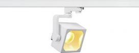 EURO CUBE, spot for 240V 3-phase track, LED, 3000K, white, 60°, incl. 3-phase adapter 152751 | 4024163152532