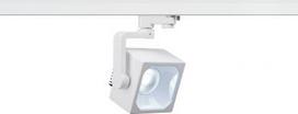 EURO CUBE, spot for 240V 3-phase track, LED, 4000K, white, 60°, incl. 3-phase adapter 152781 | 4024163152624