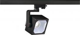 EURO CUBE, spot for 240V 3-phase track, LED, 4000K, black, 60°, incl. 3-phase adapter 152780 | 4024163152617
