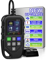 OBD2 skeneris su akumuliatoriaus testu, OBDII/EOBD skeneris diagnostikos įrankis automobilio klaidų kodų skaitytuvas CAN nuskaitymo įrankis, variklio klaidų kodų skaitytuvas