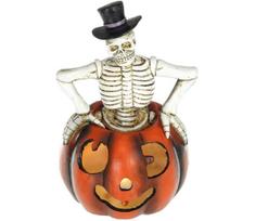 Retlux - LED Dekoracija HALLOWEEN LED/2xLR44/šilta balta skeletas moliūge derva