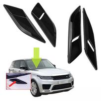 1Pair Hood Air Vent Cover Trims Gloss Black Car Bonnet Air Outlet Decor Covers Compatible with Range Rover Sport L494 2014-2018 CHINA